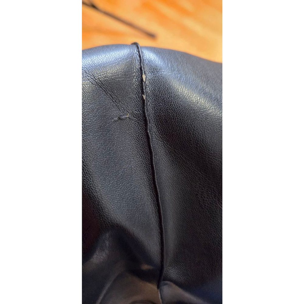 H&M Black Faux Leather Trousers Size 6 - Picture 10 of 10